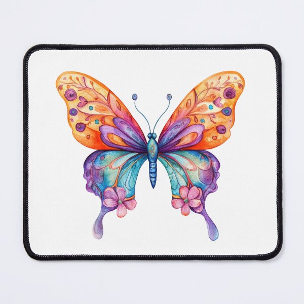 Item preview, Vibrant Butterfly on Black Background designed and sold by jierrfan.