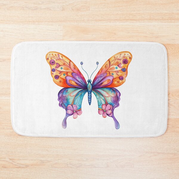 Item preview, Vibrant Butterfly on Black Background designed and sold by jierrfan.