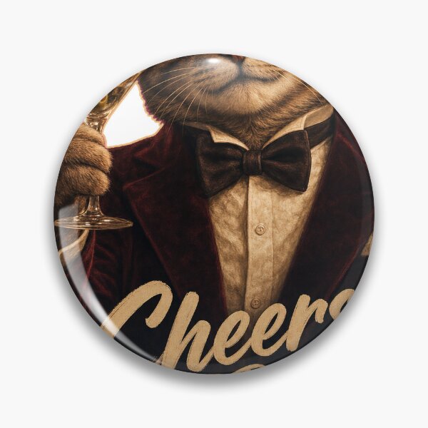 Item preview, Cheers Fancy Cat Meme T-Shirt - Funny Toast Quote Design designed and sold by KIDEnia.