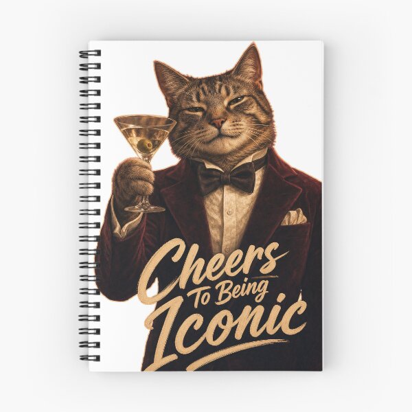 Item preview, Cheers Fancy Cat Meme T-Shirt - Funny Toast Quote Design designed and sold by KIDEnia.