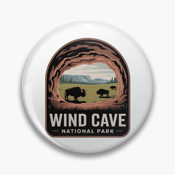 Item preview, Wind Cave National Park Vintage Travel Badge designed and sold by Teelogic.