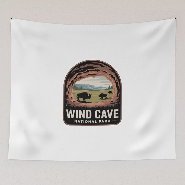 Item preview, Wind Cave National Park Vintage Travel Badge designed and sold by Teelogic.