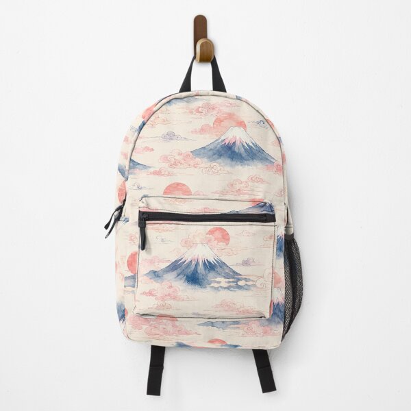 Item preview, Cute Mount Fuji Sunrise and Clouds Seamless Japanese Pattern designed and sold by WangAew.