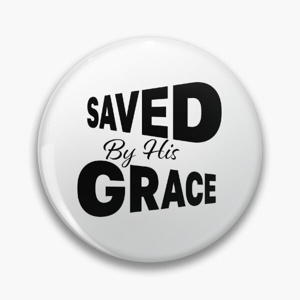 Item preview, Saved By His Grace – Christian Faith Typography T-Shirt Design designed and sold by CrossCrafted.