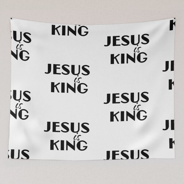 Item preview, Jesus Is King – Christian Faith Typography T-Shirt Design designed and sold by CrossCrafted.