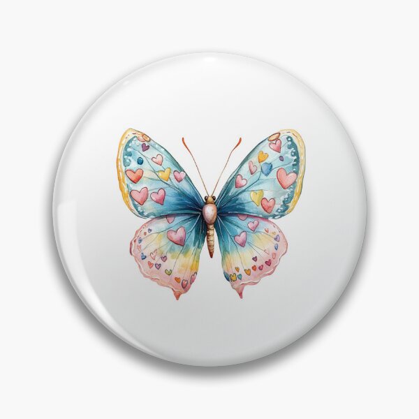 Item preview, Colorful Heart-adorned Butterfly designed and sold by jierrfan.
