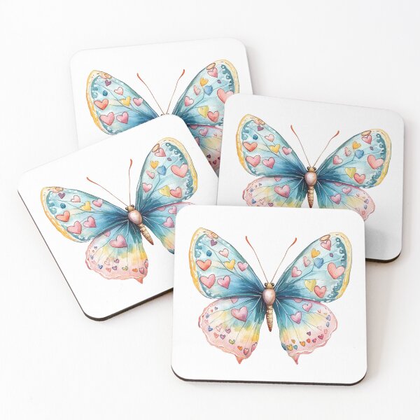 Item preview, Colorful Heart-adorned Butterfly designed and sold by jierrfan.