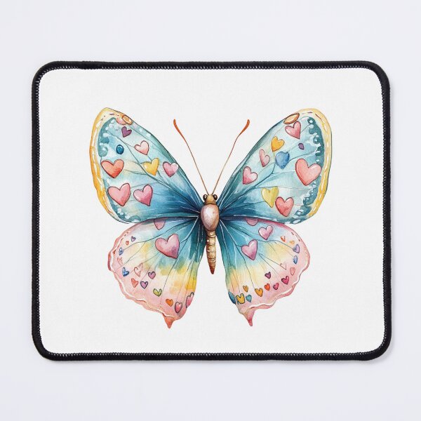 Item preview, Colorful Heart-adorned Butterfly designed and sold by jierrfan.