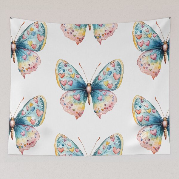 Item preview, Colorful Heart-adorned Butterfly designed and sold by jierrfan.