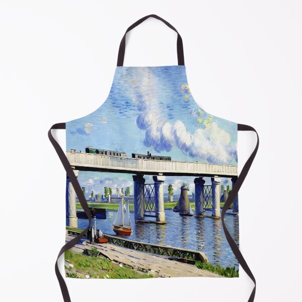 Item preview, Railway Bridge at Argenteuil: Sunlit Reflections of Modern Engineering designed and sold by artdesignsnow.