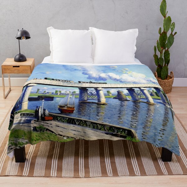 Item preview, Railway Bridge at Argenteuil: Sunlit Reflections of Modern Engineering designed and sold by artdesignsnow.
