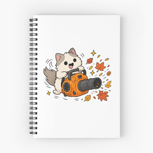 Item preview, Crazy Cat Leaf Blower Funny Cat Autumn Gardening Meme designed and sold by MonkiFlipp.