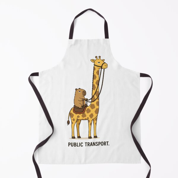 Item preview, Public Transport – Funny Capybara Riding a Giraffe designed and sold by LazyPaw Design.