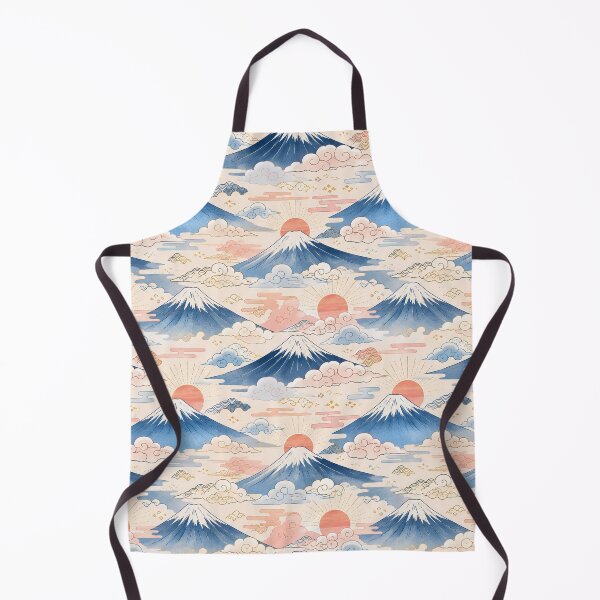 Item preview, Cute Mount Fuji Sunrise and Clouds Seamless Japanese Pattern designed and sold by WangAew.