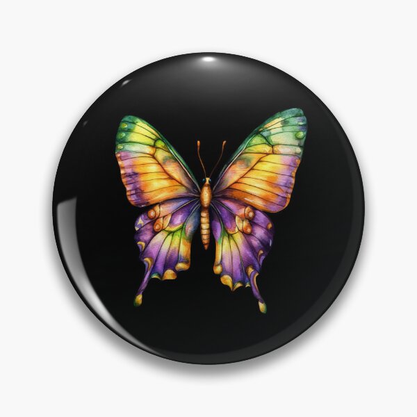 Item preview, Colorful Butterfly on Black Background designed and sold by jierrfan.