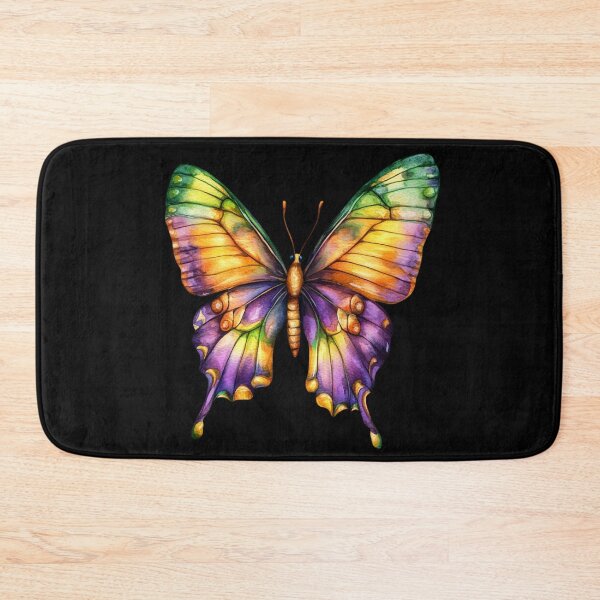 Item preview, Colorful Butterfly on Black Background designed and sold by jierrfan.