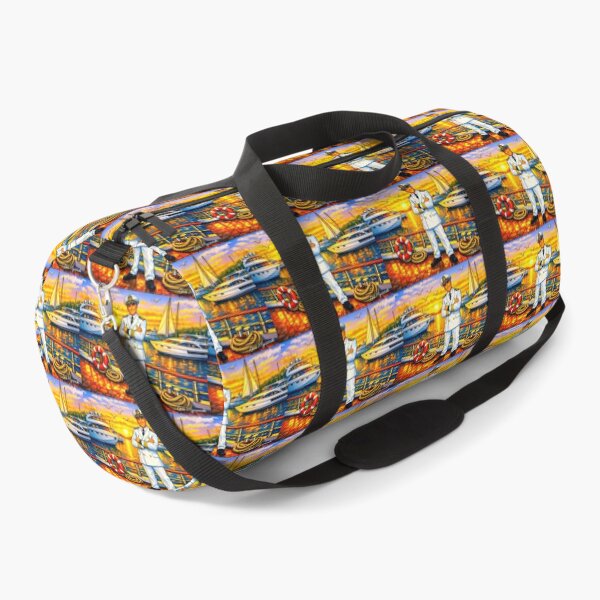 Item preview, Marina Captain Sunset – Hyper‑Digital Cartoon Seascape Art designed and sold by The Art Queen Of Michigan .