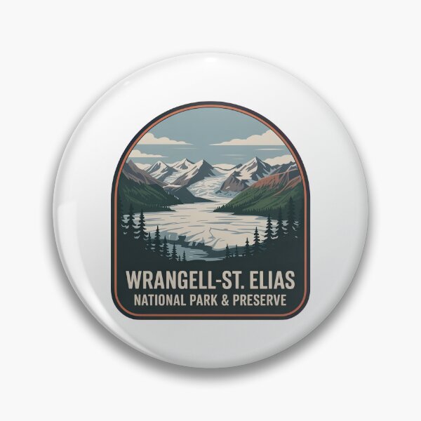 Item preview, Wrangell-St. Elias National Park & Preserve Vintage Travel Badge designed and sold by Teelogic.