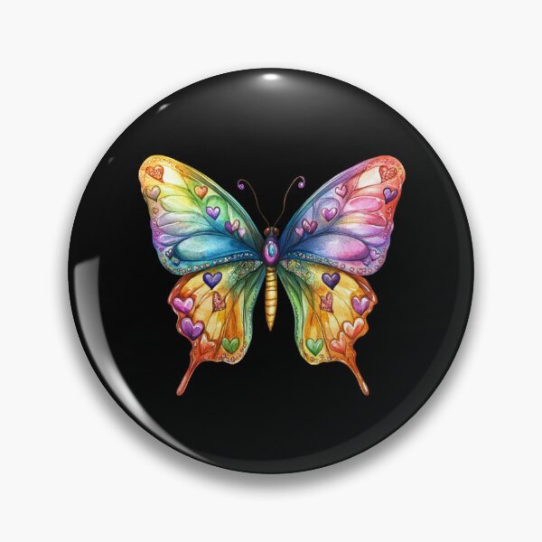 Item preview, Colorful Heart Patterned Butterfly designed and sold by jierrfan.