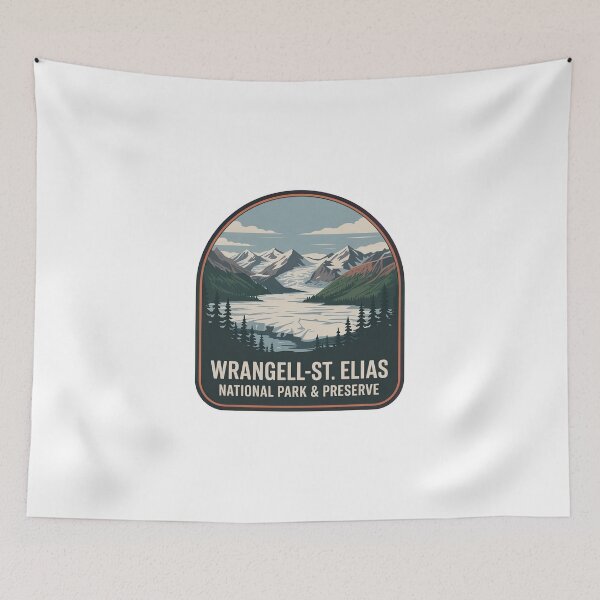 Item preview, Wrangell-St. Elias National Park & Preserve Vintage Travel Badge designed and sold by Teelogic.
