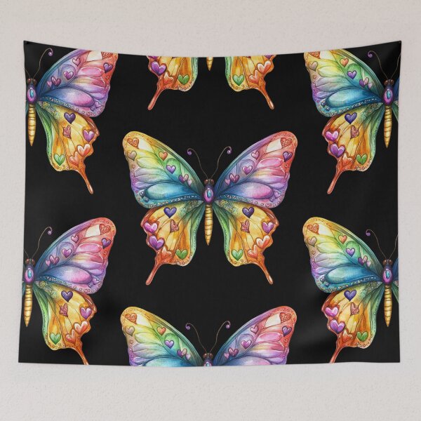 Item preview, Colorful Heart Patterned Butterfly designed and sold by jierrfan.