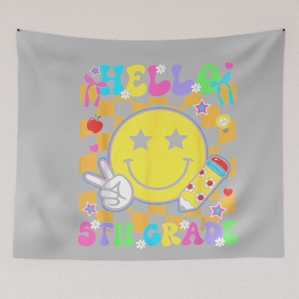 Item preview, Hello 5th Grade Team Smile Face Back to School Student Kids_2 designed and sold by mjohnson9.