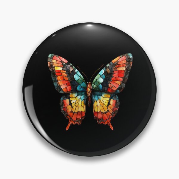 Item preview, Colorful Butterfly on Black Background designed and sold by jierrfan.