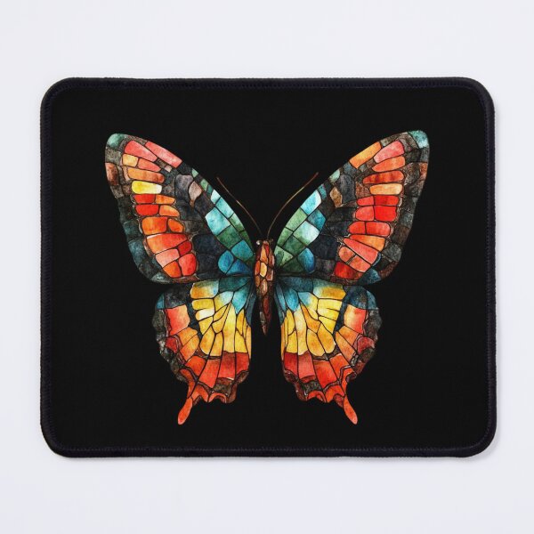 Item preview, Colorful Butterfly on Black Background designed and sold by jierrfan.