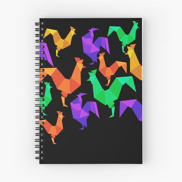 Item preview, origami roosters designed and sold by Wzorcowisko.