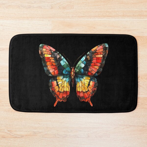 Item preview, Colorful Butterfly on Black Background designed and sold by jierrfan.