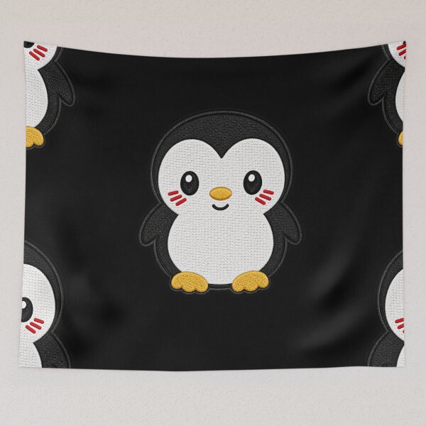 Item preview, Kawaii Penguin Embroidery Patch Illustration designed and sold by ColorSplash123.