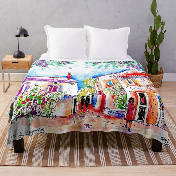 Item preview, Place de la Liberte, Trausse Minervois France designed and sold by ErinHillStudio.