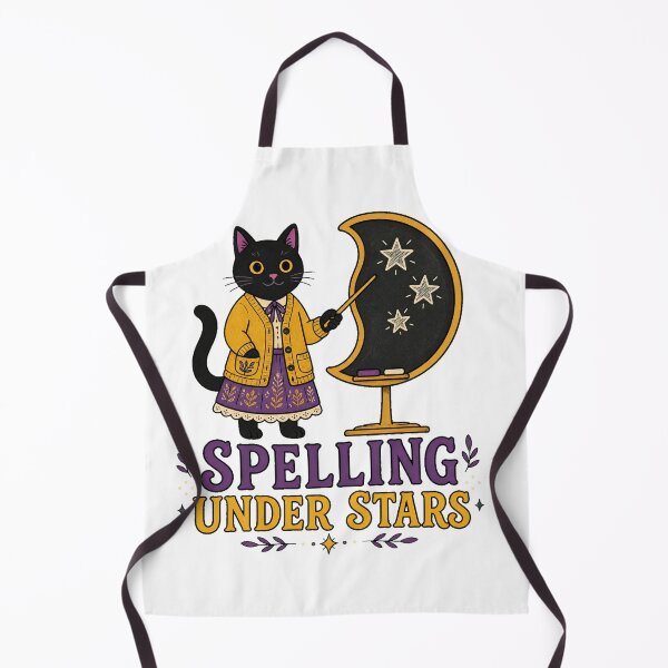 Item preview, Black Cat Teacher, Spelling Under Stars Halloween Digital Design designed and sold by Life is cat.