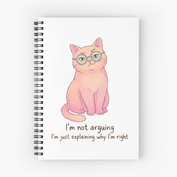 Item preview, Sassy Cat with Glasses - I'm Not Arguing Funny Quote T-Shirt designed and sold by KIDEnia.