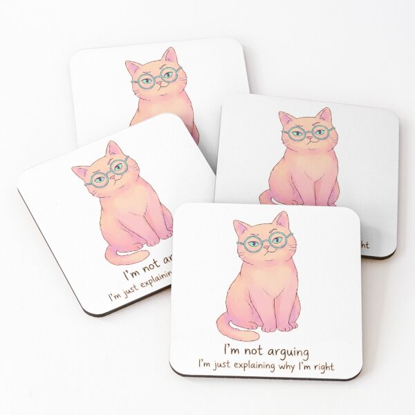Item preview, Sassy Cat with Glasses - I'm Not Arguing Funny Quote T-Shirt designed and sold by KIDEnia.