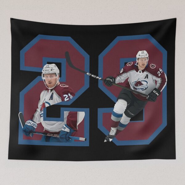 Item preview, 29 MacKinnon Colorado Hockey Player Vector Art designed and sold by mazyoy.