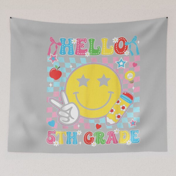 Item preview, Hello 5th Grade Team Smile Face Back to School Student Kids designed and sold by mjohnson9.