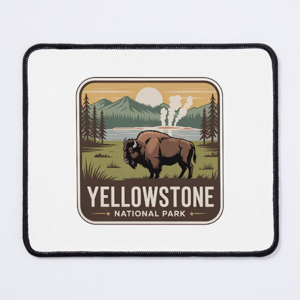 Item preview, Yellowstone National Park Vintage Travel Badge designed and sold by Teelogic.