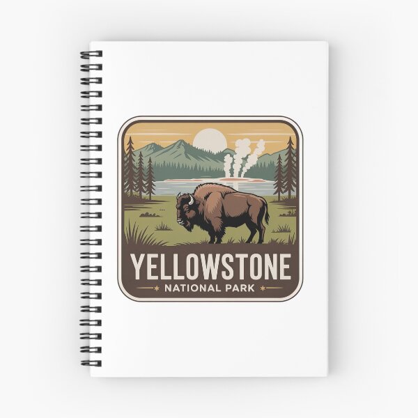 Item preview, Yellowstone National Park Vintage Travel Badge designed and sold by Teelogic.