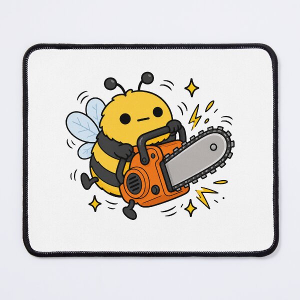 Item preview, Crazy Bee Chainsaw Funny Bee Construction Meme designed and sold by MonkiFlipp.