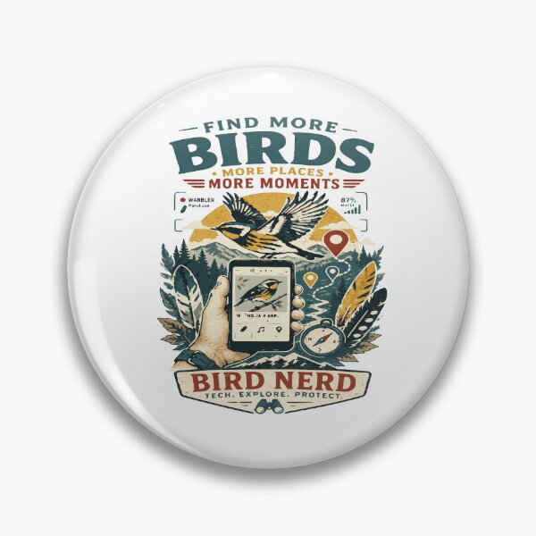 Item preview, Bird Nerd Retro Birdwatching Nature Lover Design designed and sold by JansenGS.
