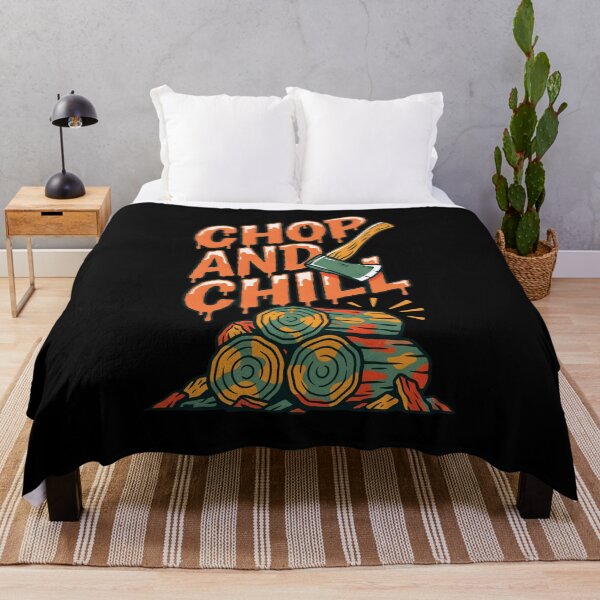 Item preview, Chop and Chill Camping Lumberjack Vintage designed and sold by ViktoonShirts.