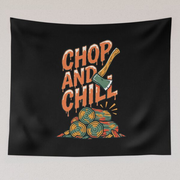 Item preview, Chop and Chill Camping Lumberjack Vintage designed and sold by ViktoonShirts.
