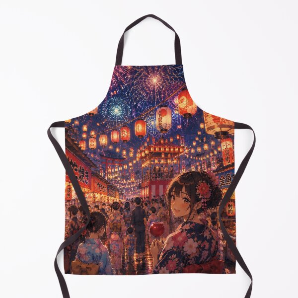 Item preview, Japanese Summer Festival at Night - Women in Kimono designed and sold by CzipipitoStudio.