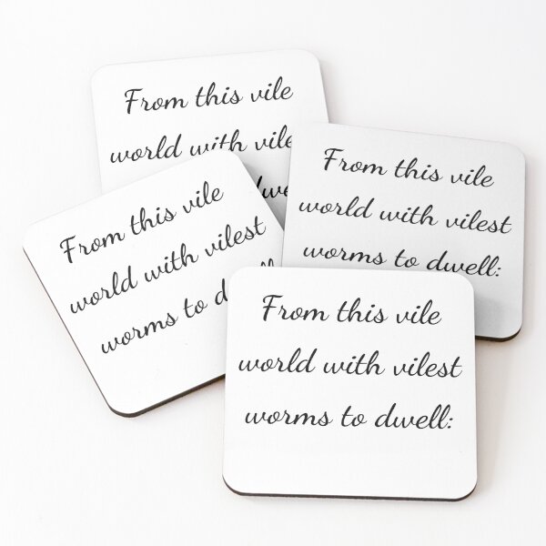 Item preview, “From this vile world with vilest worms to dwell:” - handwriting black designed and sold by ariksworld.