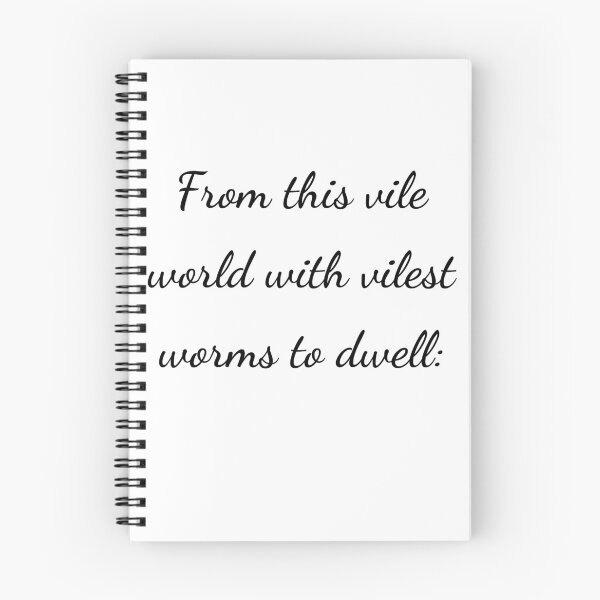 Item preview, “From this vile world with vilest worms to dwell:” - handwriting black designed and sold by ariksworld.