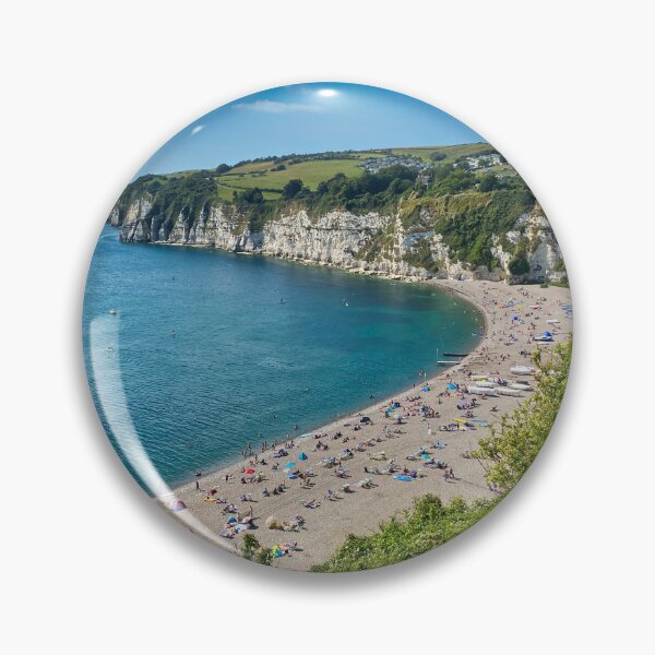 Item preview, Beer Beach Devon Sunny Coastline Landscape Photography designed and sold by leonwoods.