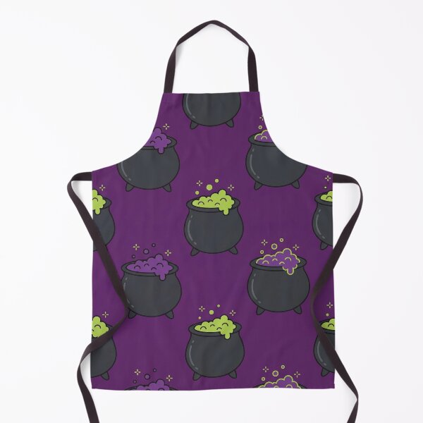 Item preview, Creepy Cauldrons - Flat Illustration Seamless Halloween Pattern designed and sold by inkaylindesign.