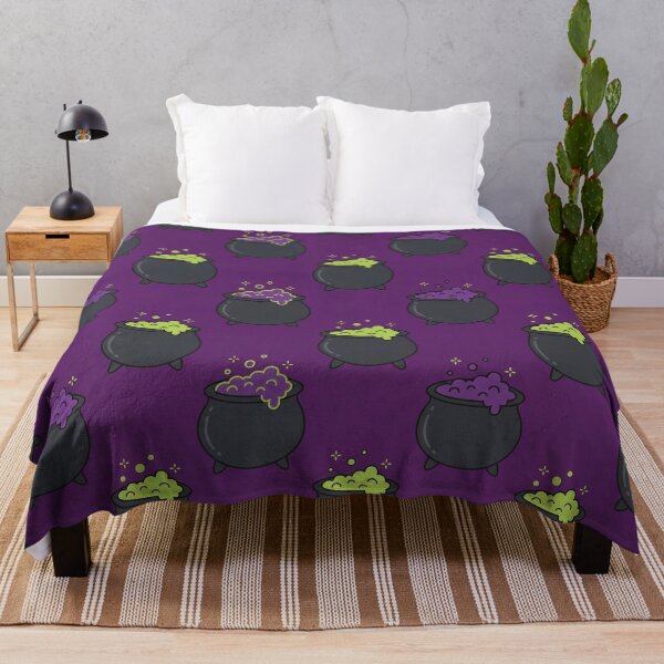 Item preview, Creepy Cauldrons - Flat Illustration Seamless Halloween Pattern designed and sold by inkaylindesign.