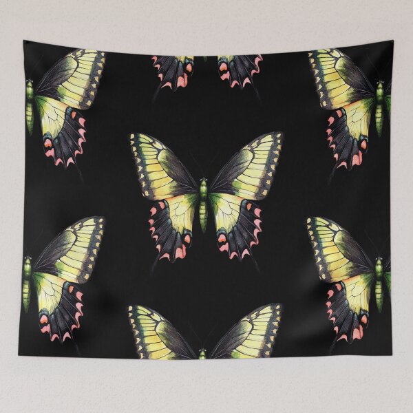 Item preview, Vibrant Swallowtail Butterfly on Black designed and sold by jierrfan.